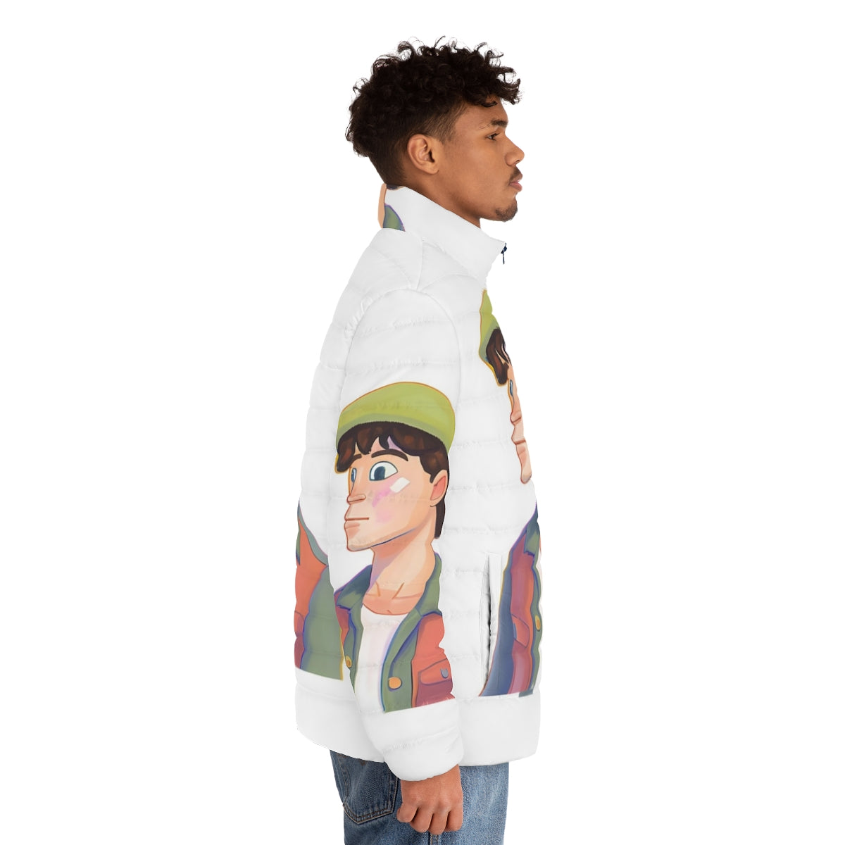 Heartstopper Charlie Spring Puffer Jacket - Officially licensed Netflix merchandise featuring the beloved character from the hit series. - men side right