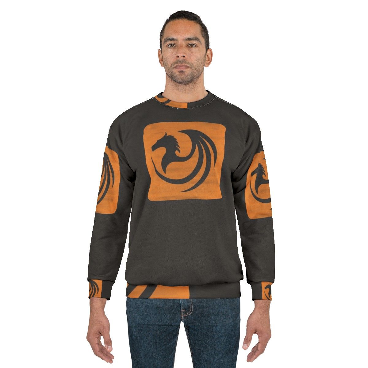 Legendary Animals Sweatshirt featuring Mystic Dragon and Lightning Graphics - men