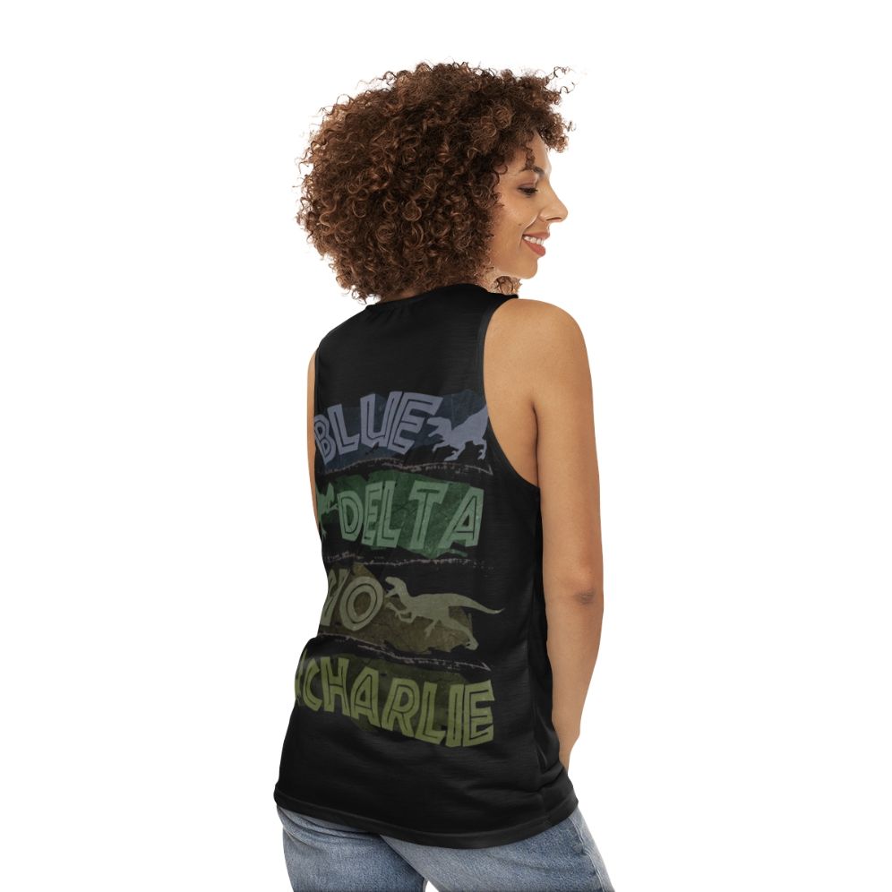 Jurassic Park Raptor Squad Unisex Tank Top - women back