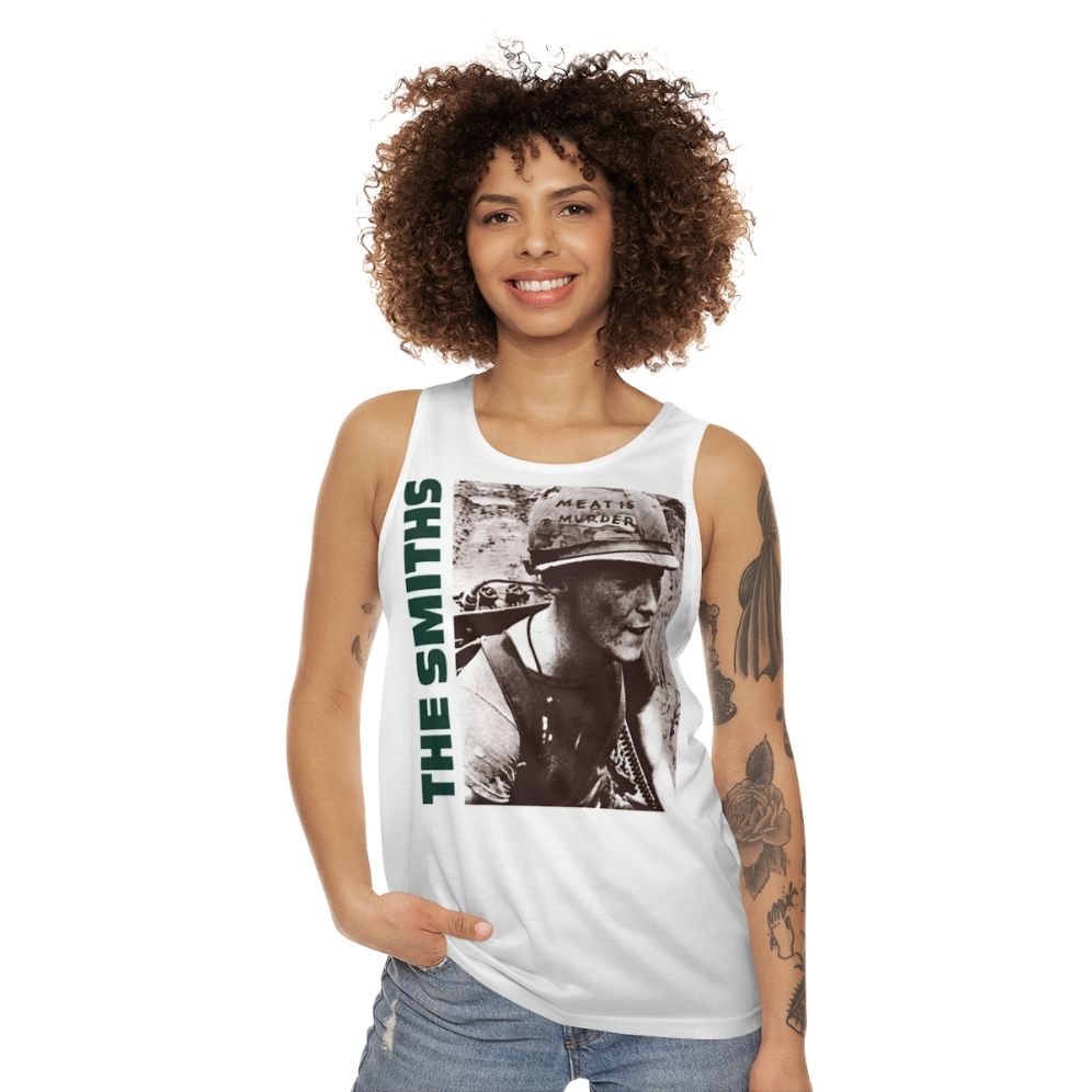 Unisex tank top with graphic design for music fans - women