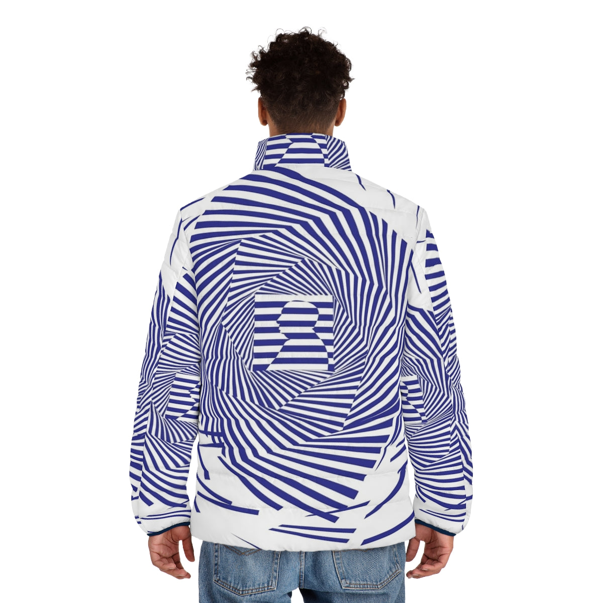 Alfred Hitchcock Vertigo inspired puffer jacket - men back