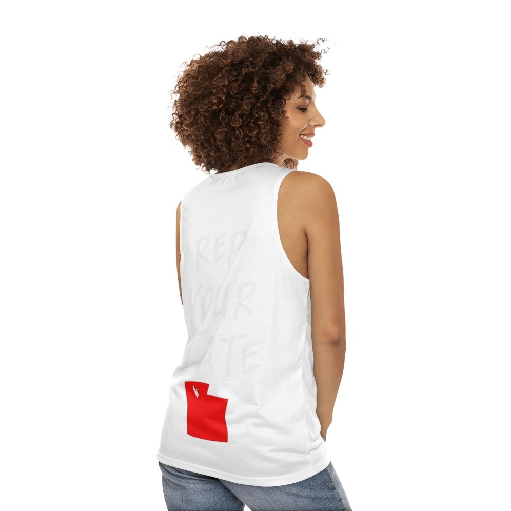 Unisex Utah state pride tank top - women back