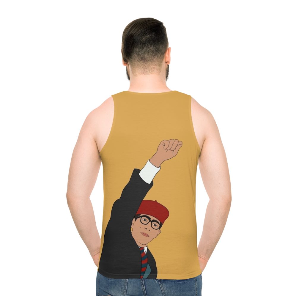 Rushmore Unisex Minimalist Movie Tank Top - men back