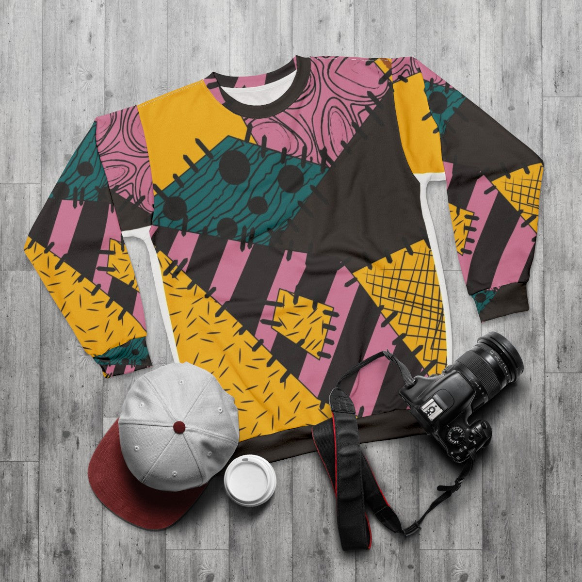 Sally from Nightmare Before Christmas Sweatshirt - flat lay