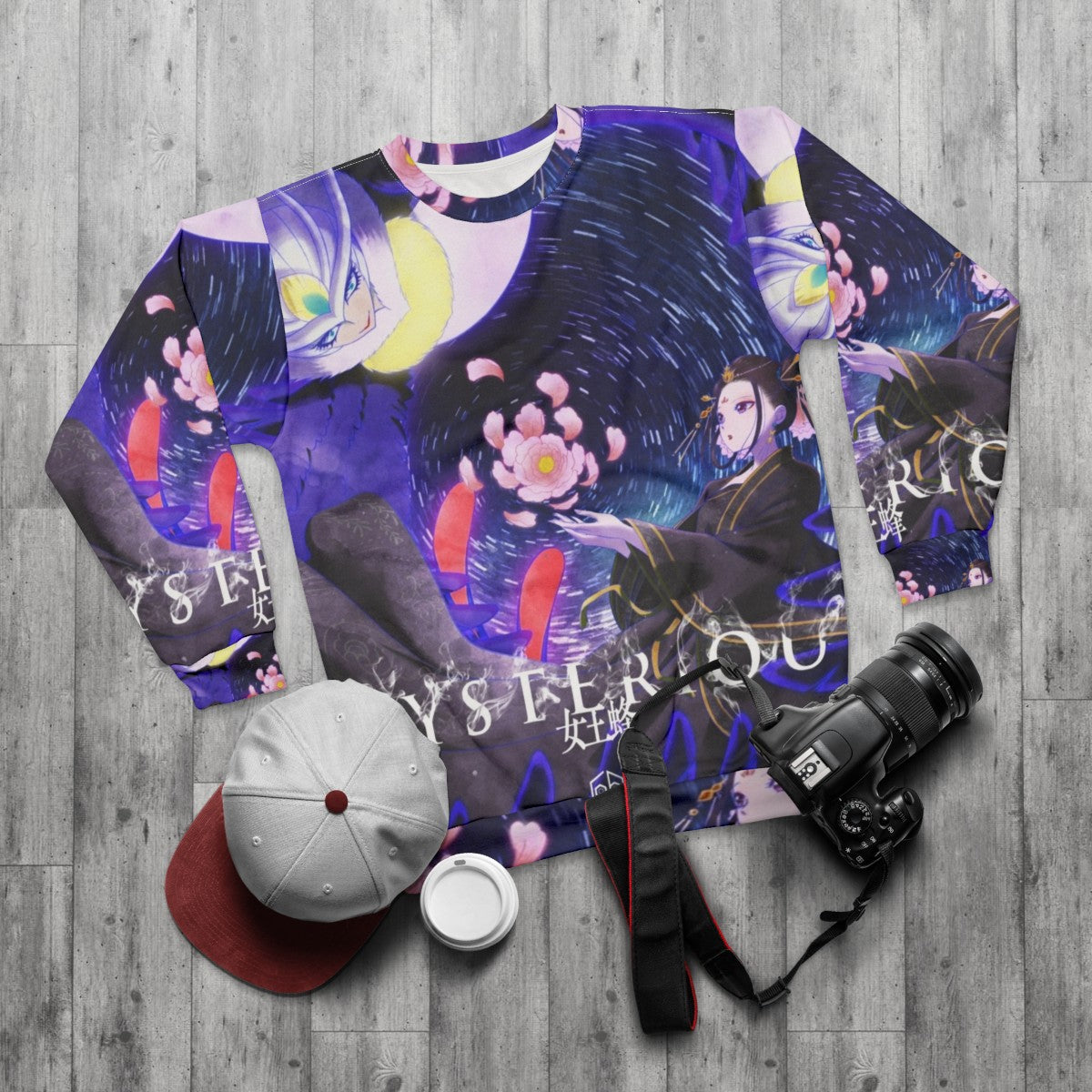 Ziyoou Vachi Mysterious J-Rock Sweatshirt - flat lay