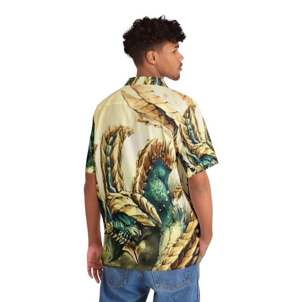 Monster Hunter Zinogre Roaring Thunder Hawaiian Shirt - People Back