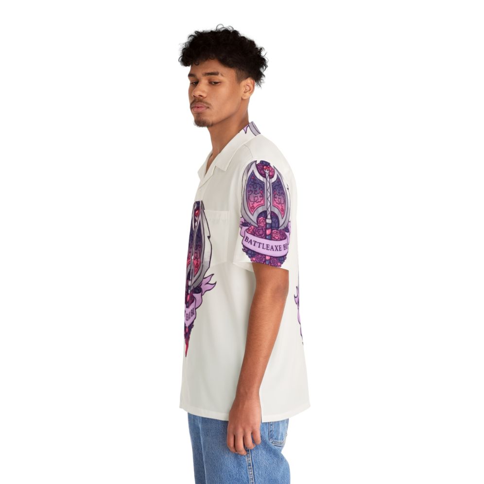 Battleaxe Bi Bisexual Pride Hawaiian Shirt - People Left