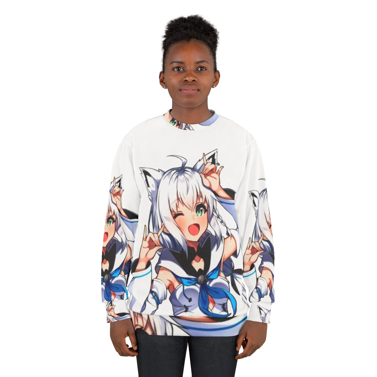 Shirakami Fubuki Hololive Virtual Youtuber Anime Sweatshirt - women