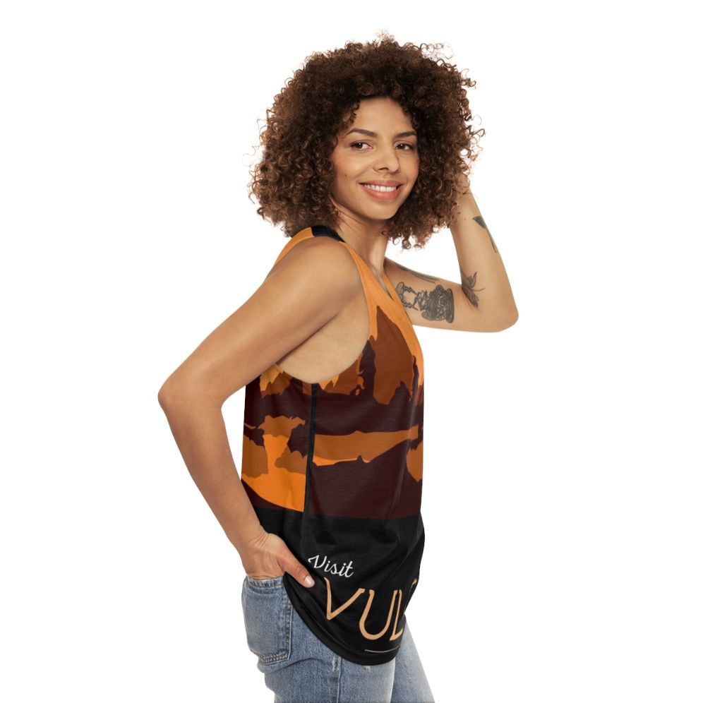 Vulcan Star Trek Unisex Tank Top - women side