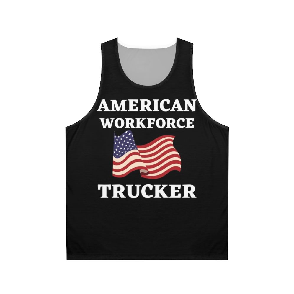 Patriotic American workforce unisex trucker tank top