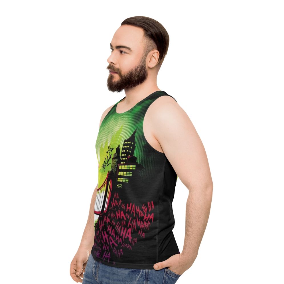 Joker and Batman Comic Book Unisex Tank Top - men side