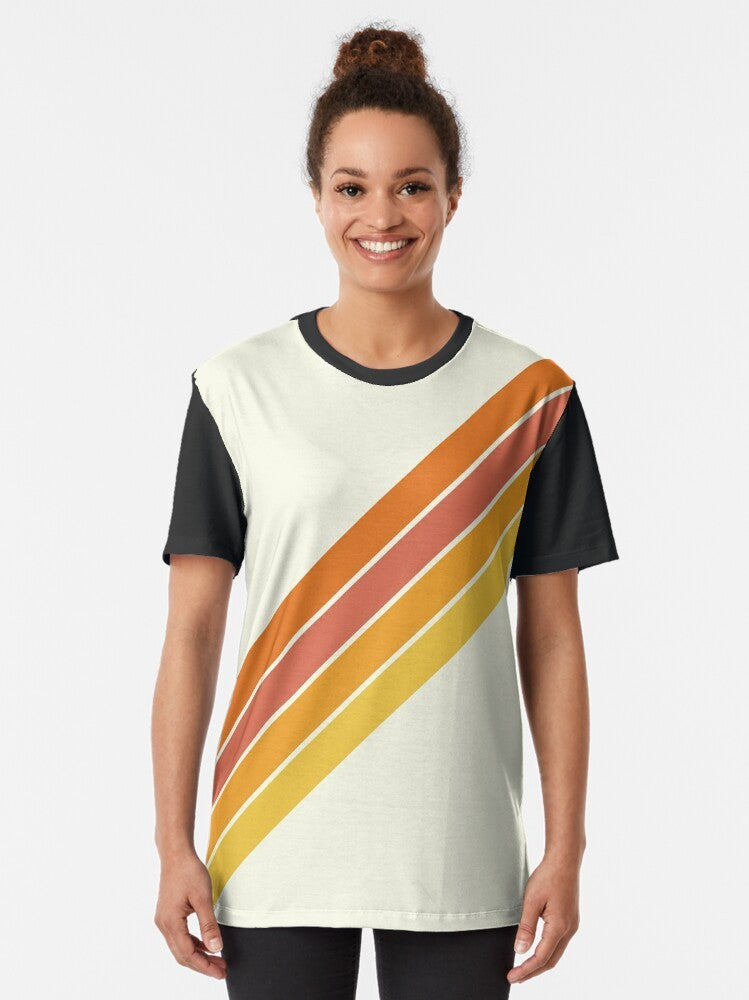 Vintage 70s sport stripes graphic t-shirt - Women