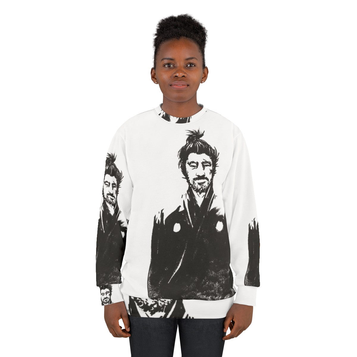 Yojimbo Samurai Sweatshirt featuring iconic portrait of Toshiro Mifune - women