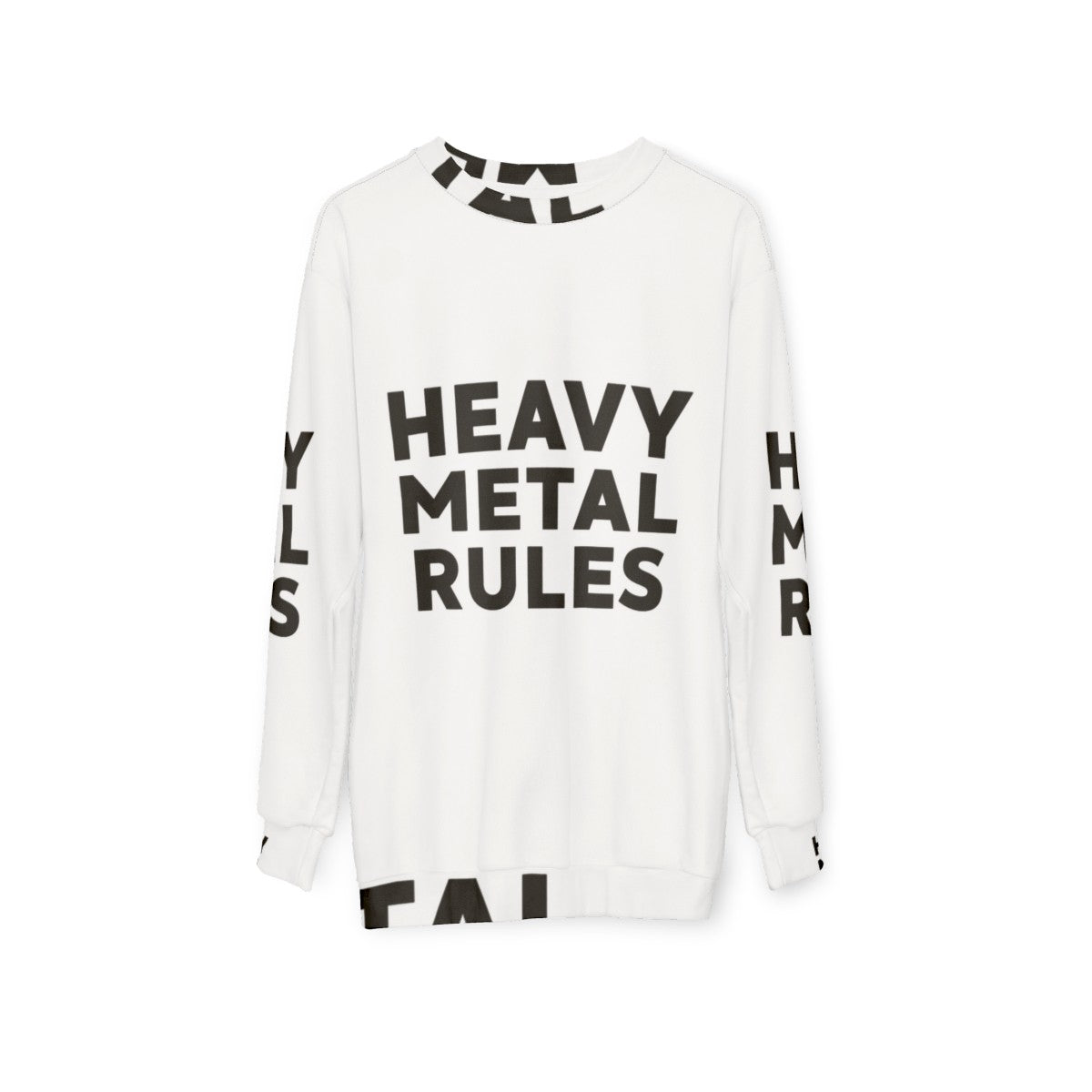 Edgy Heavy Metal Raglan Sweatshirt - hanging