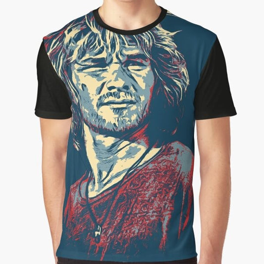 Patrick Swayze graphic t-shirt featuring the legendary actor, dancer, and singer