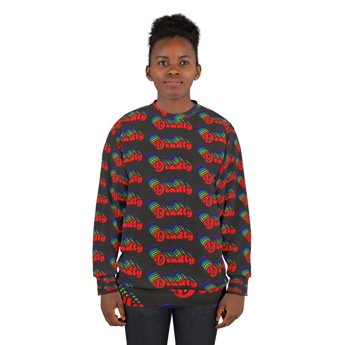 Retro 70s graphic pullover sweatshirt - women