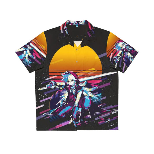 Razor Genshin Impact 80s Retro Hawaiian Shirt