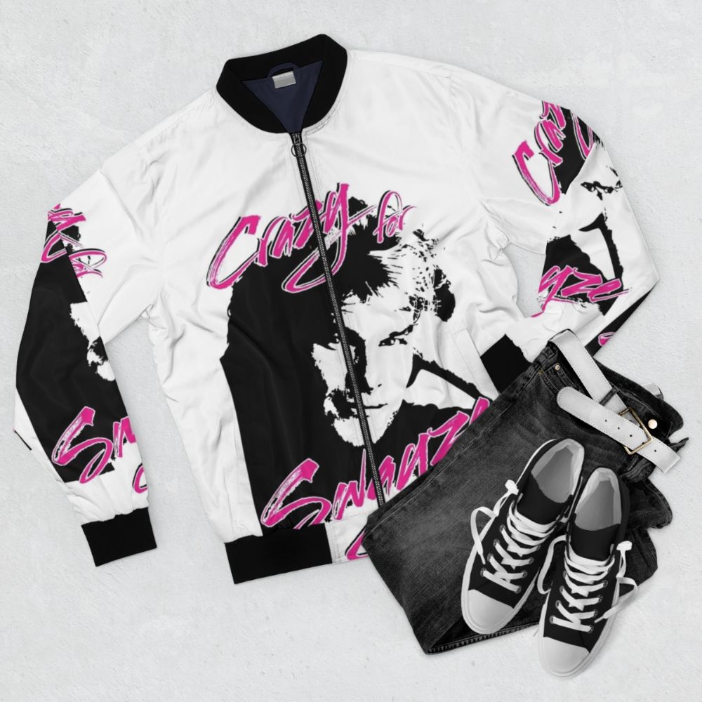 Crazy for Swayze Patrick Swayze Bomber Jacket - Flat lay