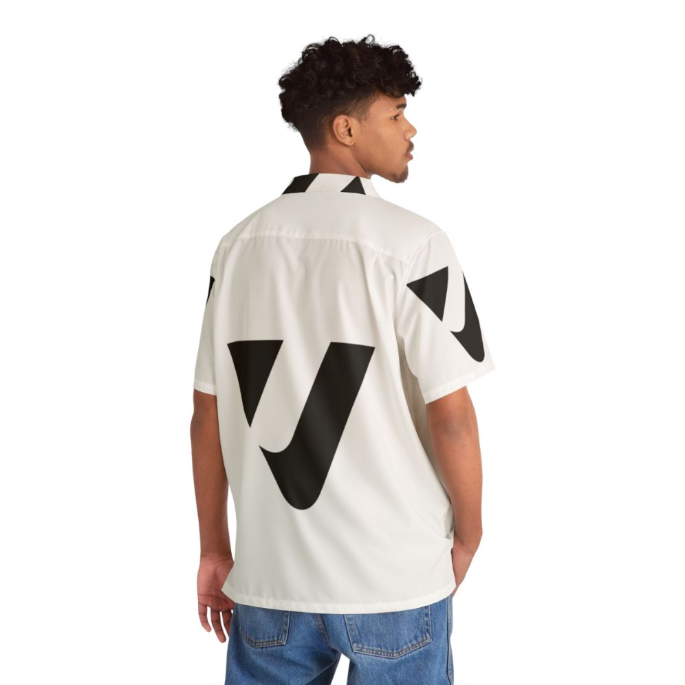 Vibrant Letter V Hawaiian Shirt - People Back