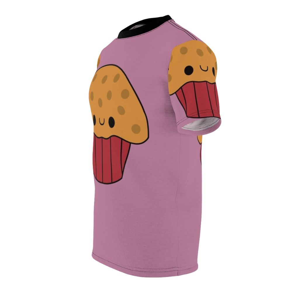 Cute and kawaii muffin cartoon design on a t-shirt - men left