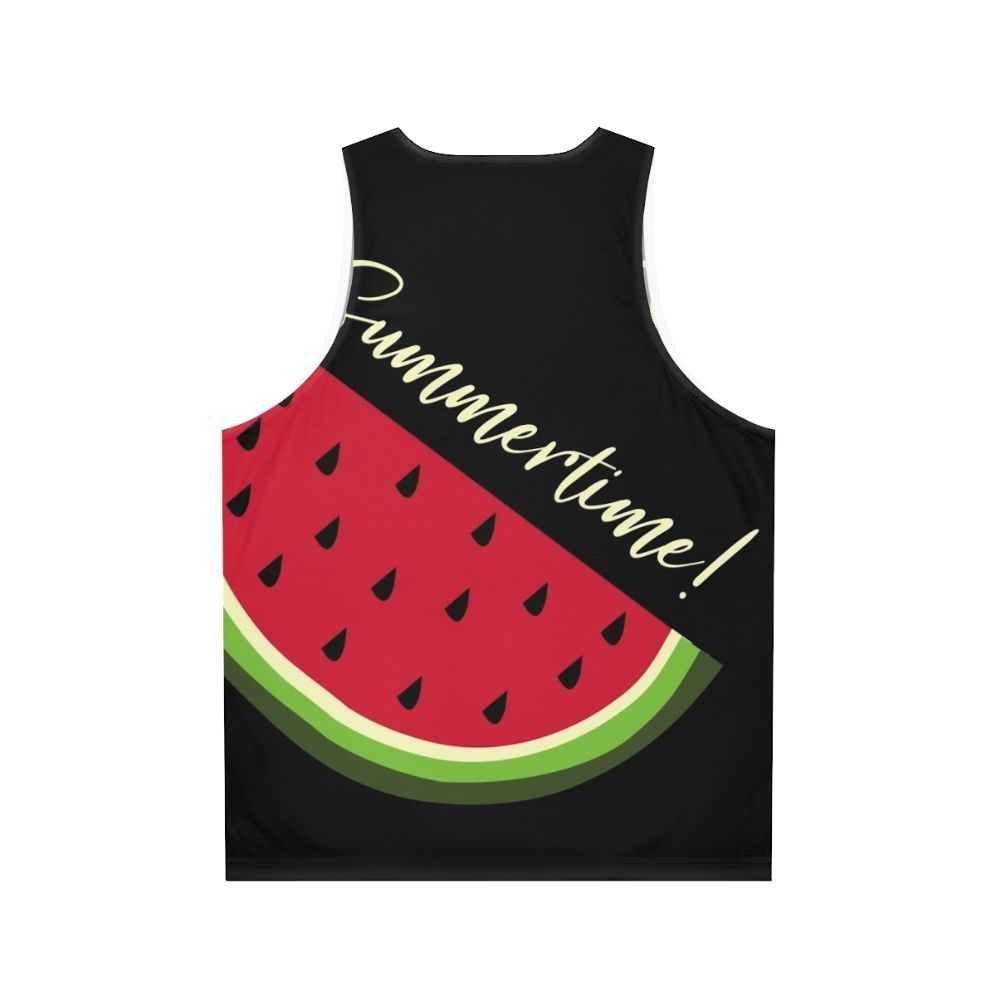 Watermelon Print Unisex Tank Top - Back