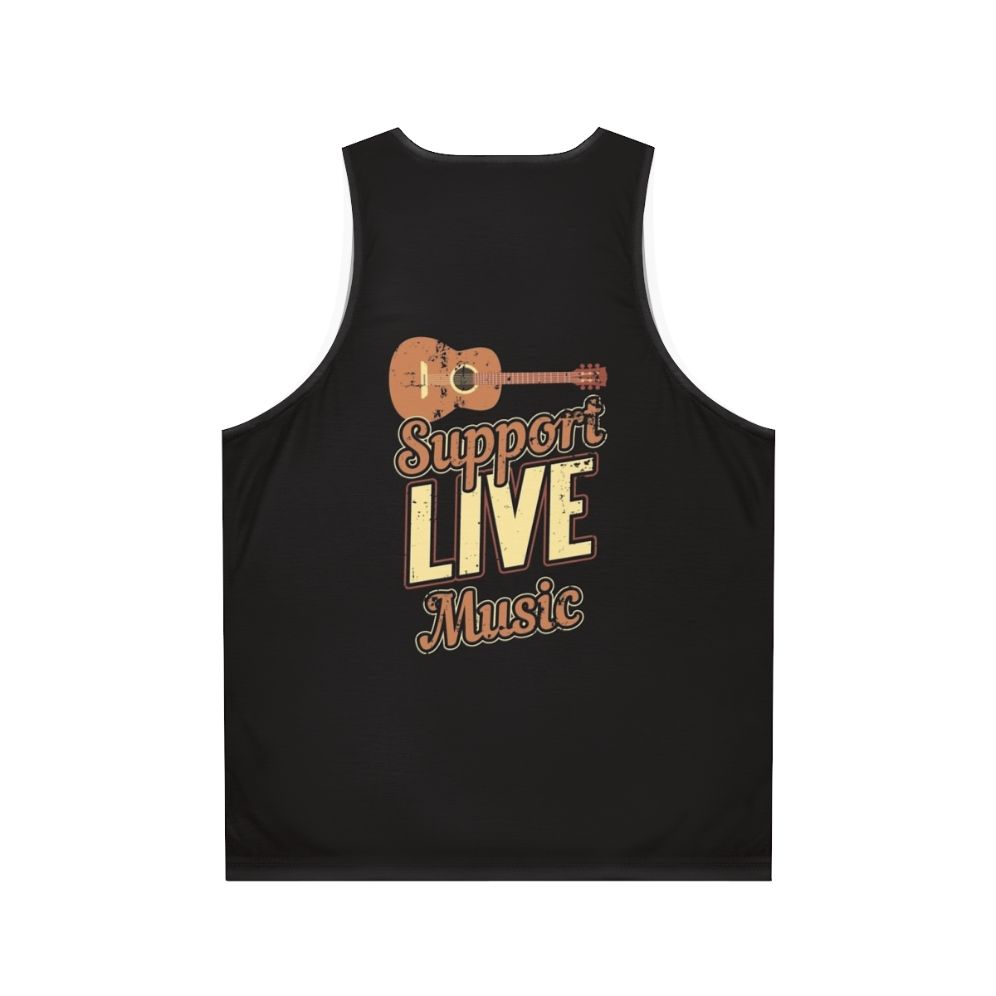 Indie rock live music musician band unisex tank top - Back