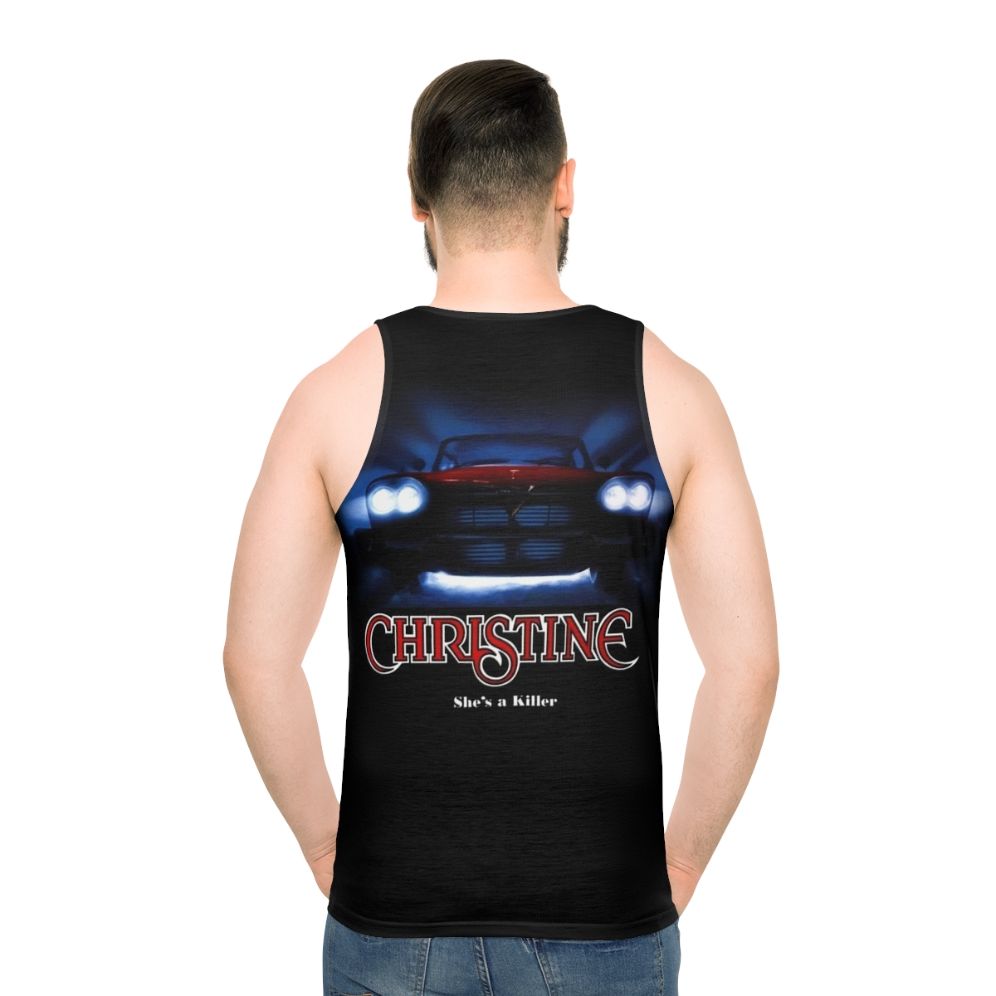 Unisex tank top featuring the classic car 'Christine' from the cult movie - men back