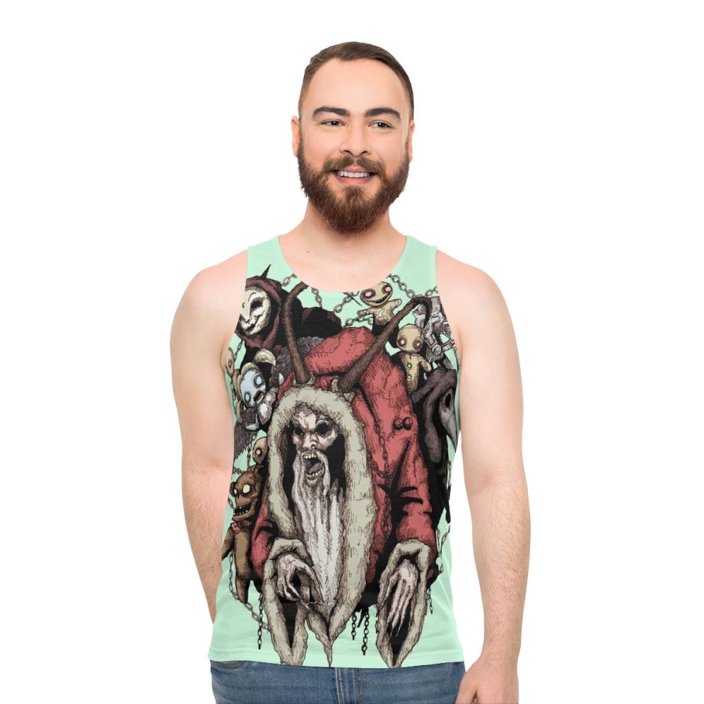 Krampus Christmas Horror Gothic Unisex Tank Top - men