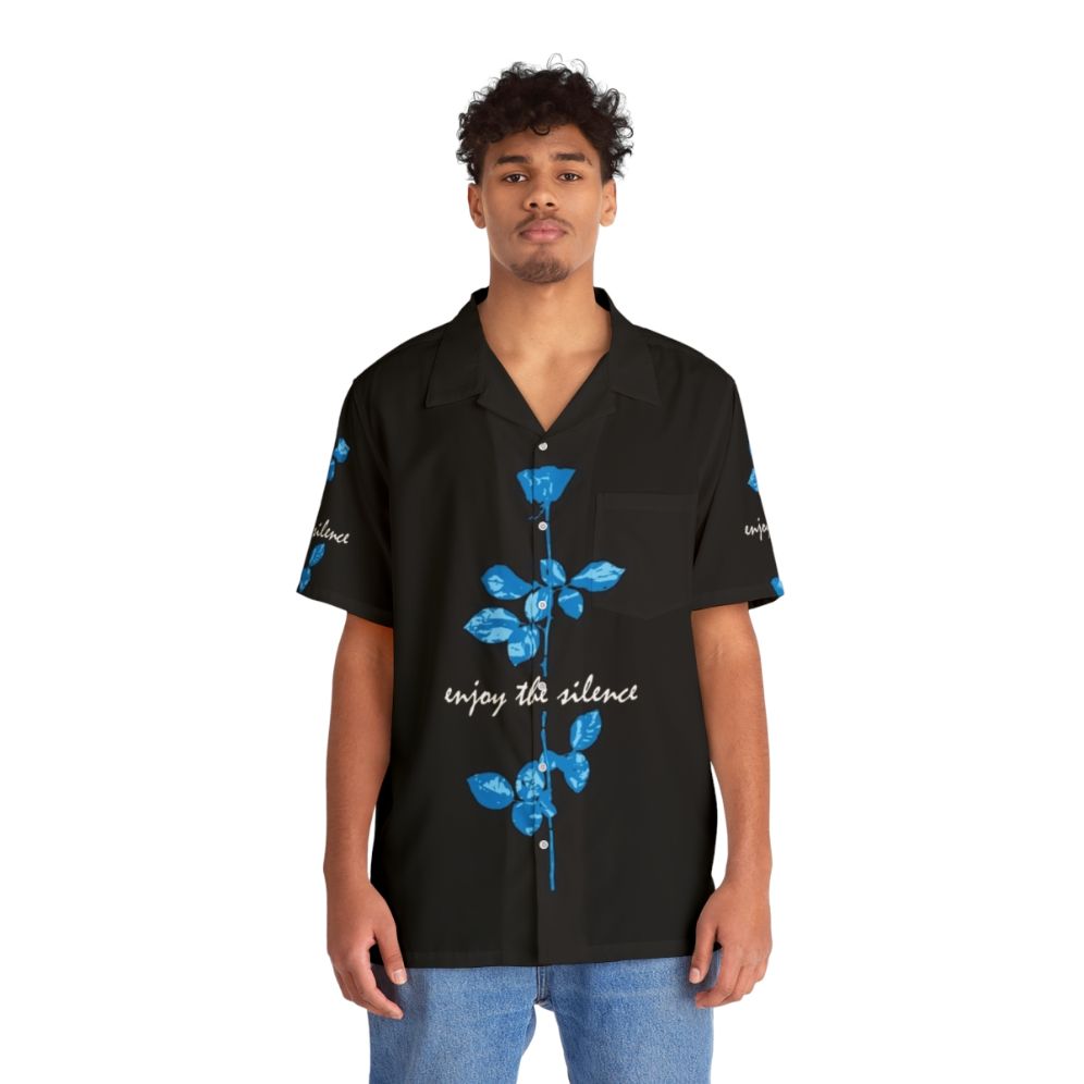 Depeche Mode "Enjoy The Silence" Blue Hawaiian Shirt - People Front