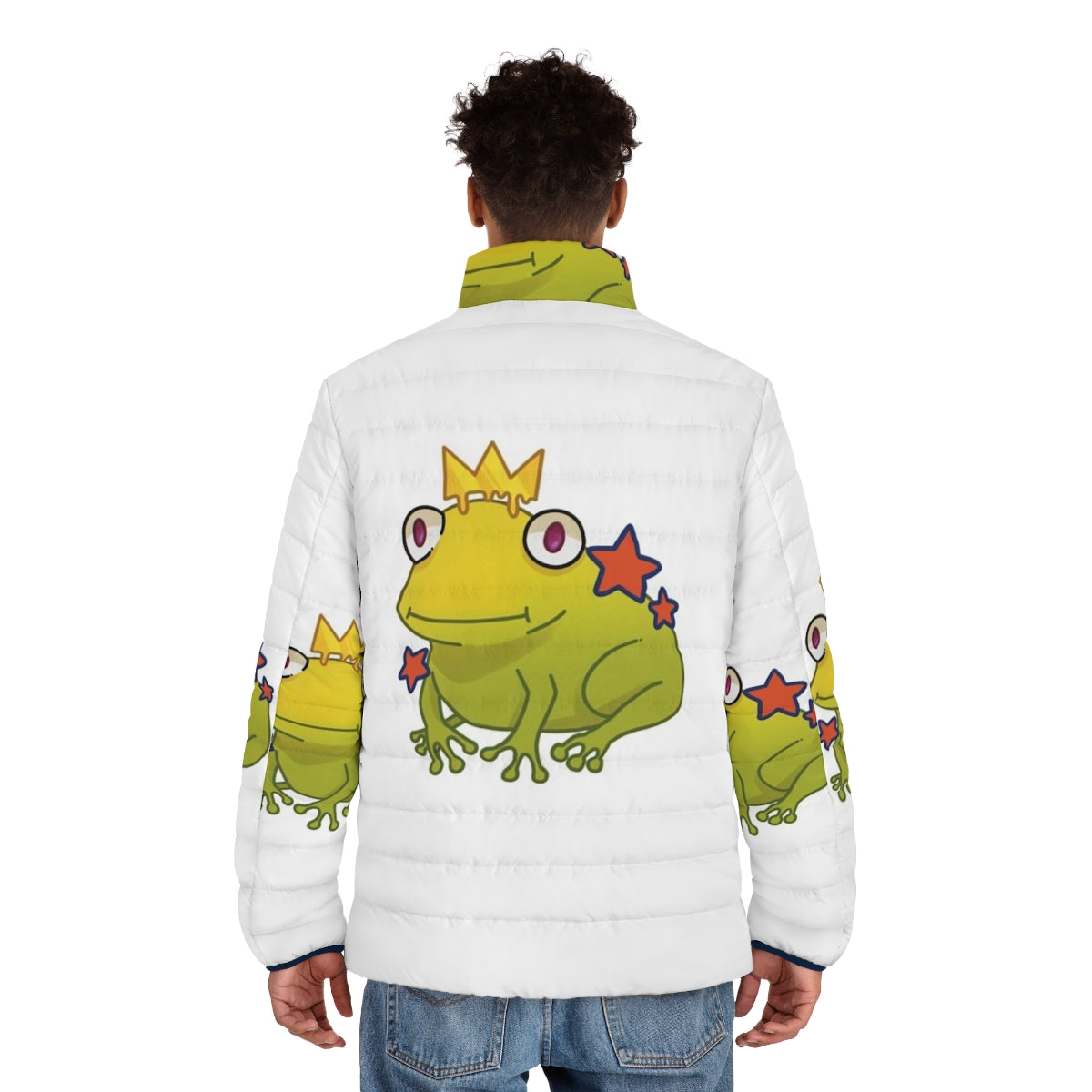 Young Royals Prince Frog Puffer Jacket, featuring a stylish frog design for a royal touch - men back