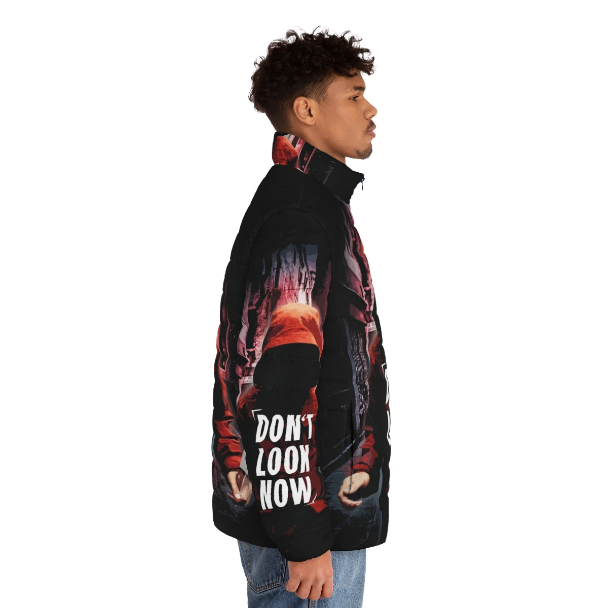 Don't Look Now Puffer Jacket - Inspired by the Iconic 1970s Horror Film - men side right