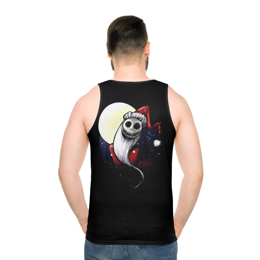 Jack Skellington Santa Claus holiday unisex tank top - men back