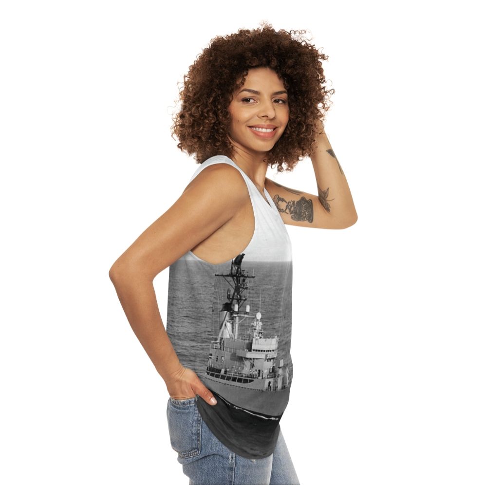 Navy USN USS Mahan DLG-11 Unisex Tank Top - women side