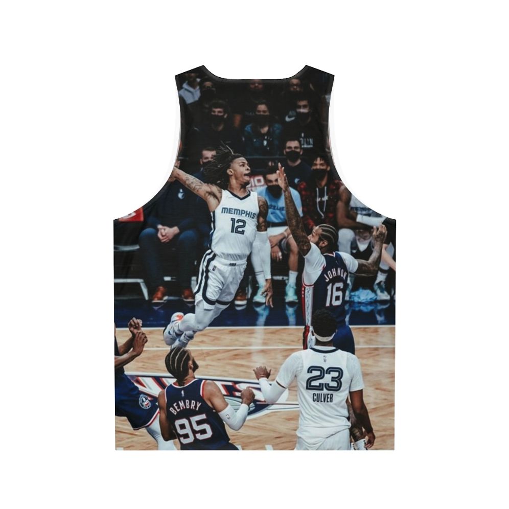 Ja Morant Posterized Dunk Unisex Basketball Tank Top - Back