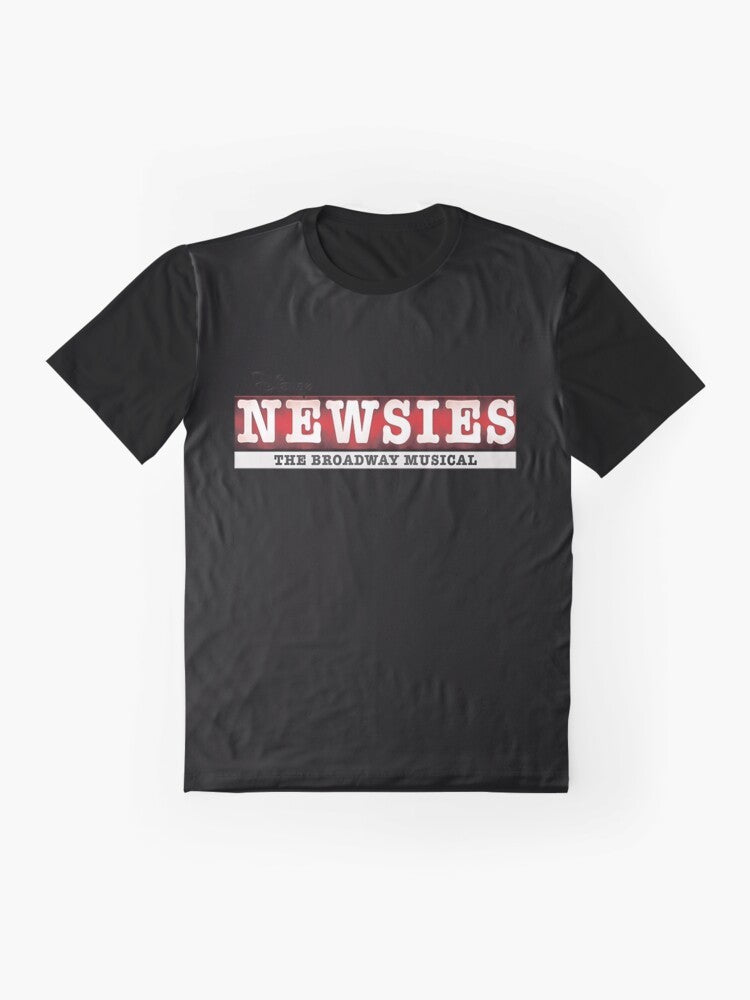 Newsies Broadway Musical Logo Graphic T-Shirt - Flat lay