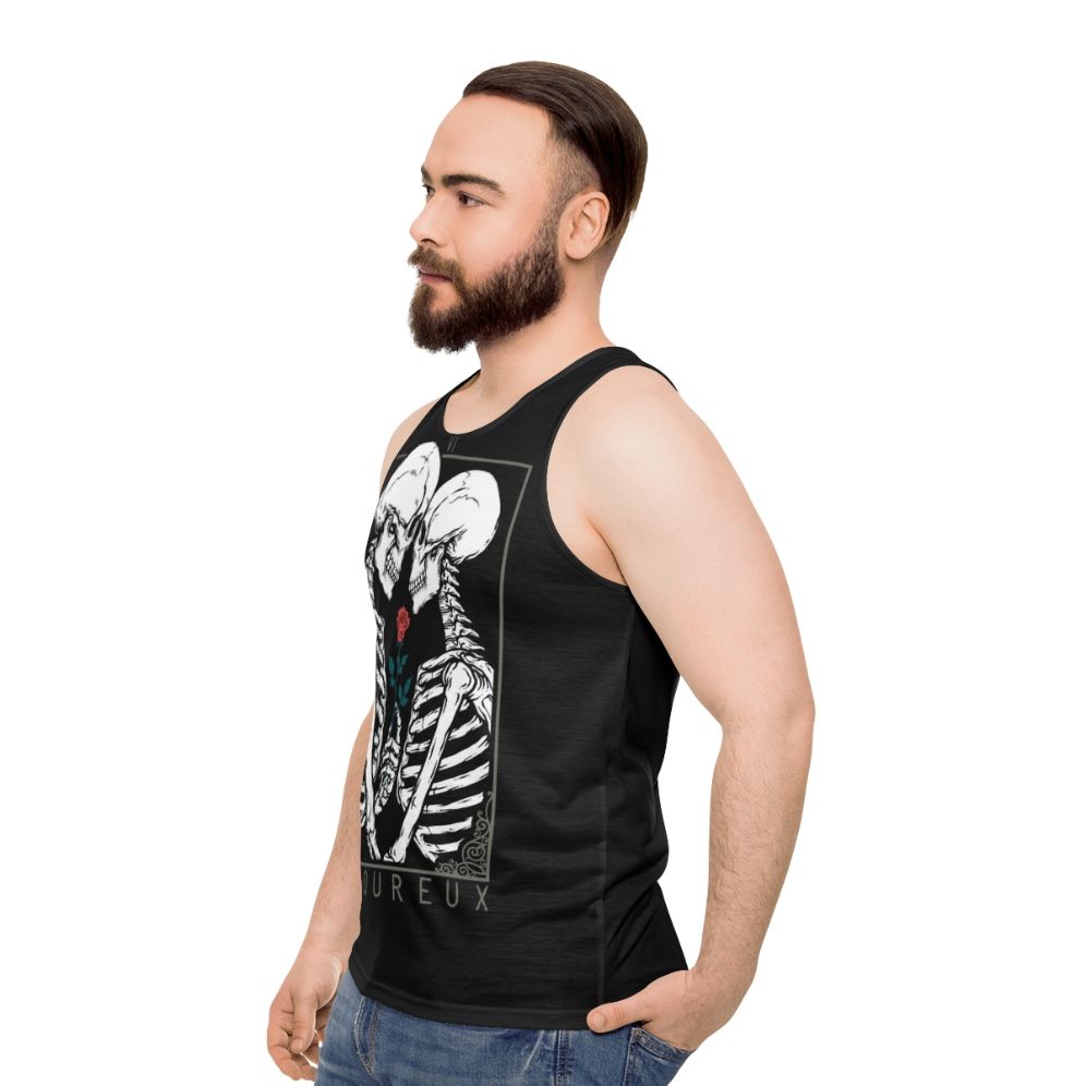 Unisex Lovers Tarot Tank Top - men side