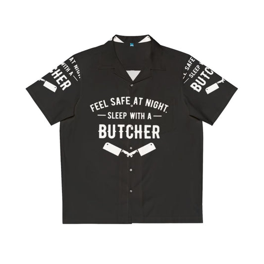 Butcher Hawaiian Shirt with Meat Cleaver