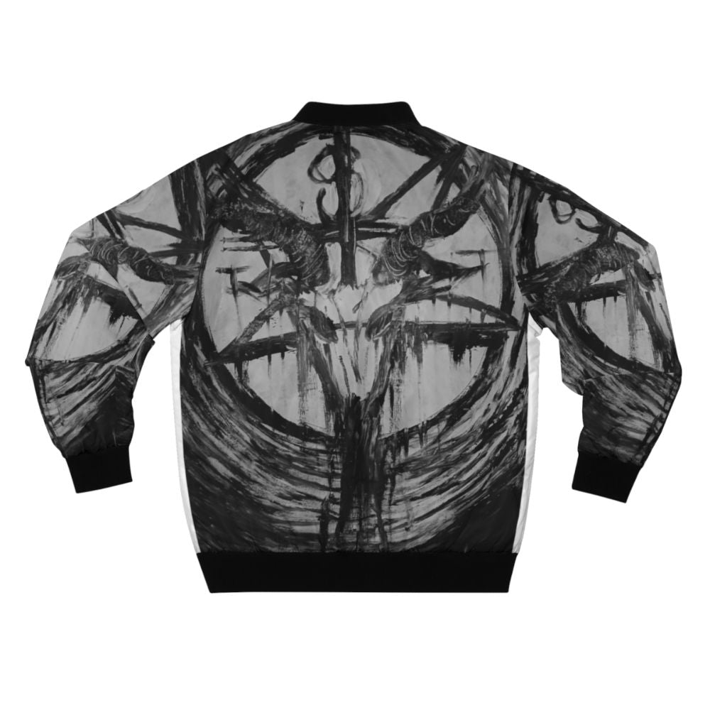 Baphomet abstract art design on a bomber jacket - Back