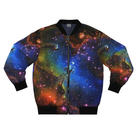 Galaxy Eagle Bomber Jacket with Astronomy and Sci-Fi Inspired Design