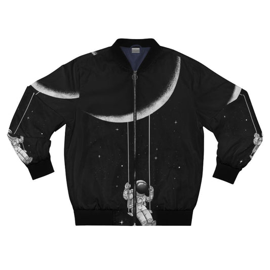 Sci-fi inspired abstract and surrealist design bomber jacket