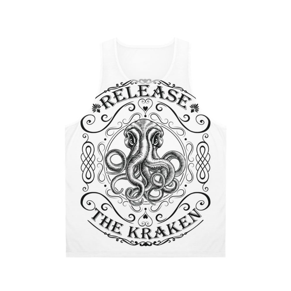 Release the Kraken mythological creature retro unisex tank top