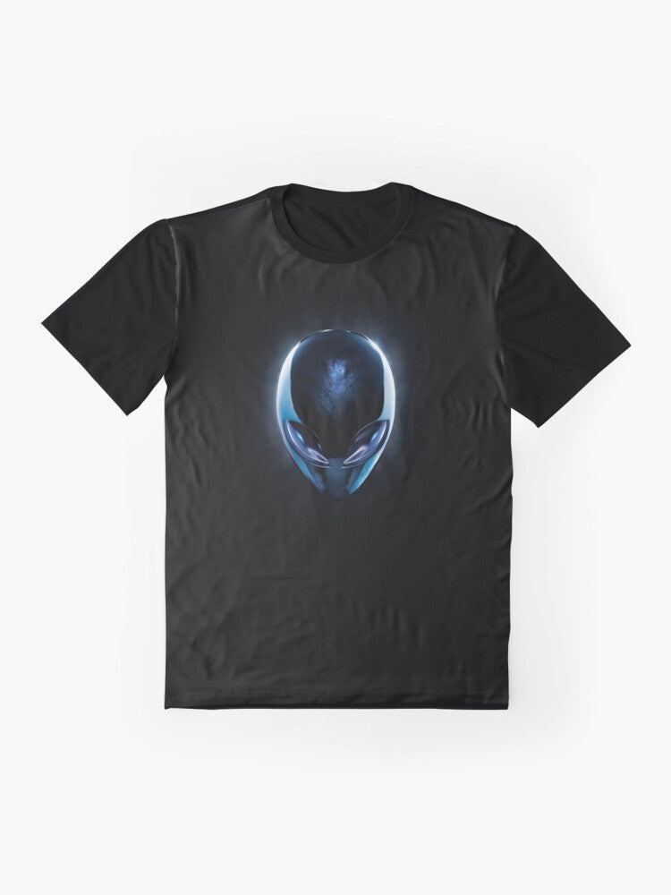 Alienware graphic t-shirt featuring the iconic Alienware logo and design - Flat lay