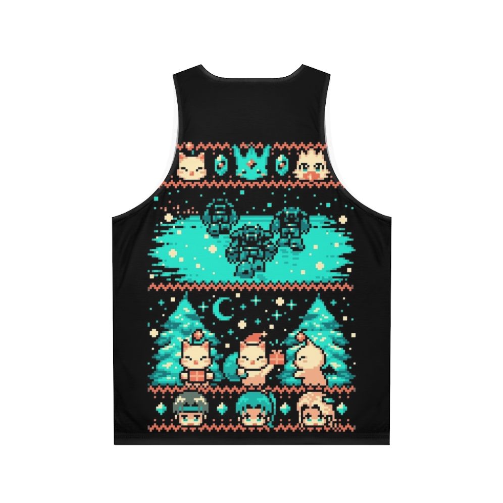 Winter Fantasy Unisex Pixel Art Tank Top - Back