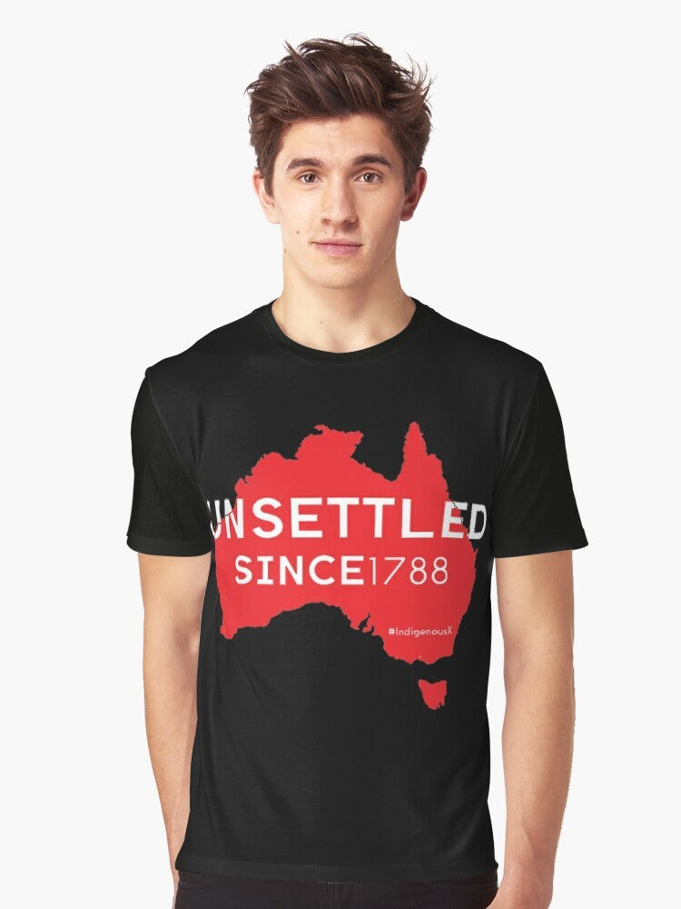 Unsettled Since 1788 Australia Indigenous Graphic T-Shirt in Red - Men