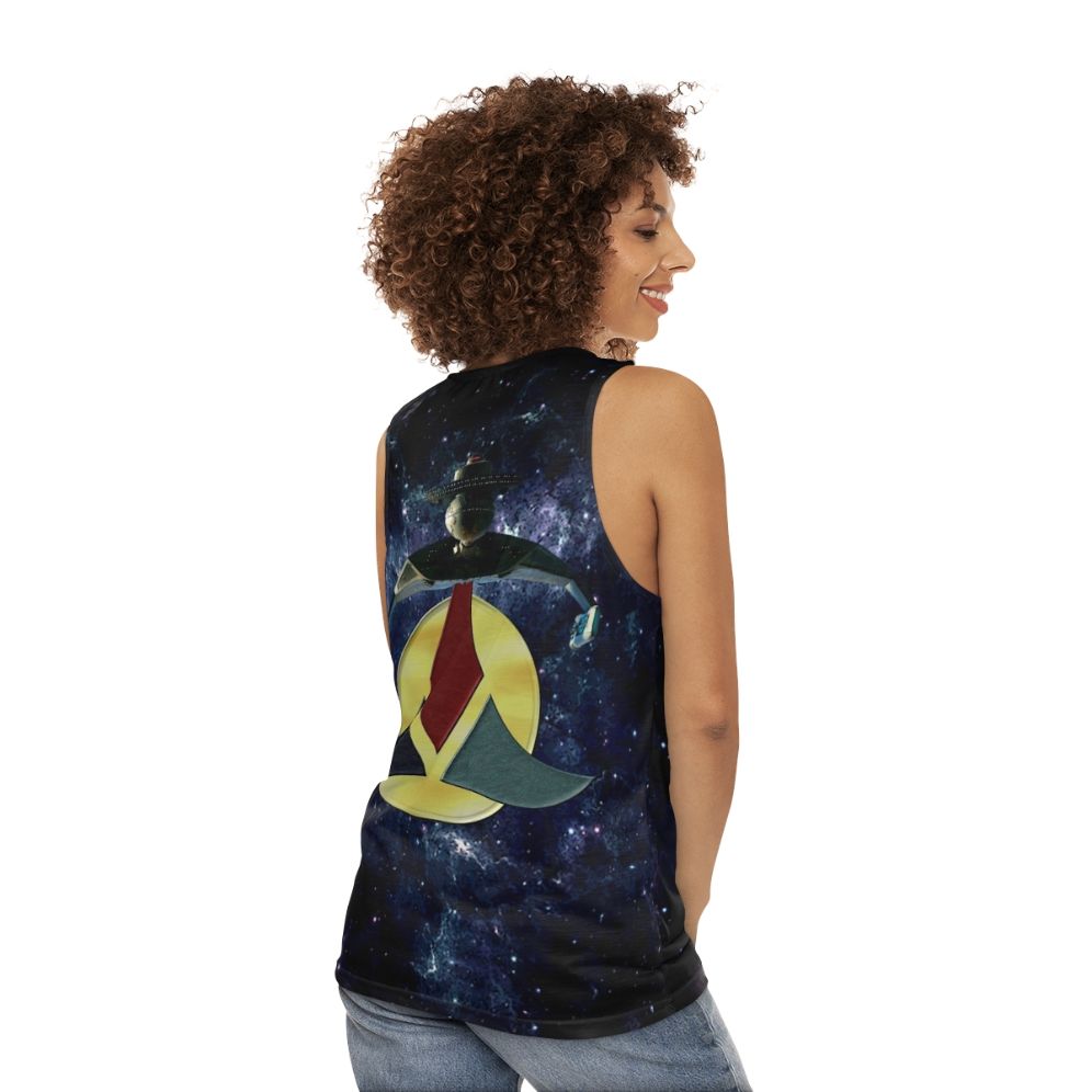 Klingon Heart of Virtue Unisex Star Trek Tank Top - women back