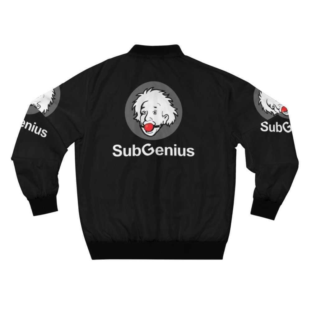 Funny and stylish bomber jacket with a pop culture logo design - Back