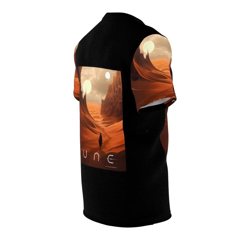 Dune-Inspired Fan Art T-Shirt with Sci-Fi Imagery - men right