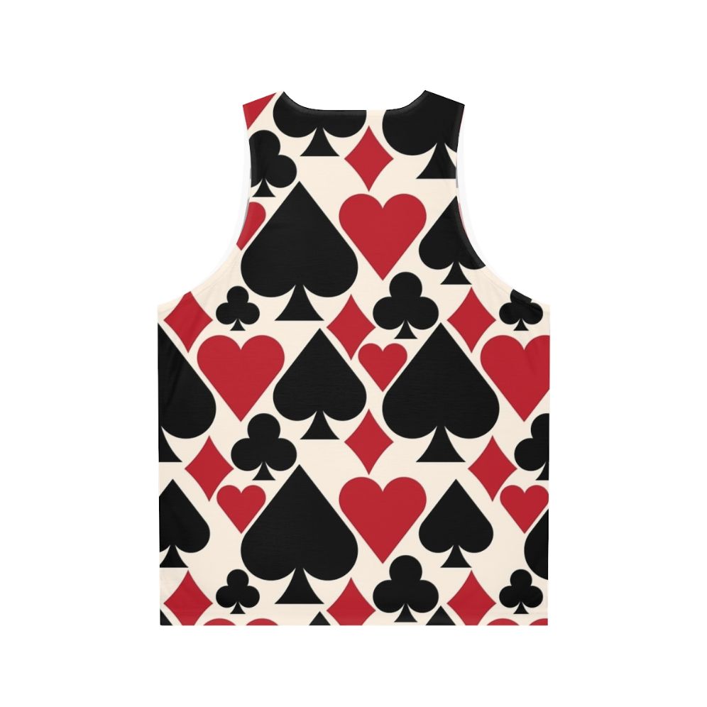 Unisex casino and poker themed tank top - Back