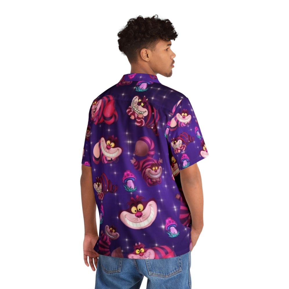 Psychedelic Cat Hawaiian Shirt in Fall Wonderland - People Back