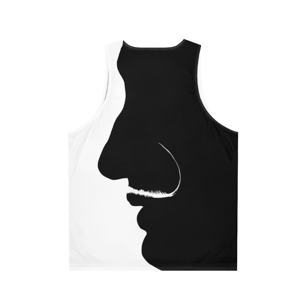 Minimalist Salvador Dali portrait unisex tank top - Back